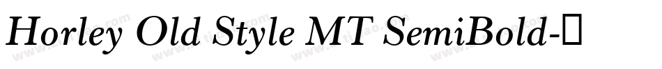 Horley Old Style MT SemiBold字体转换